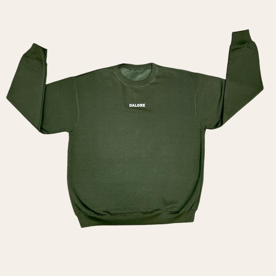 Dalore Olive Green "Members Only" Crewneck