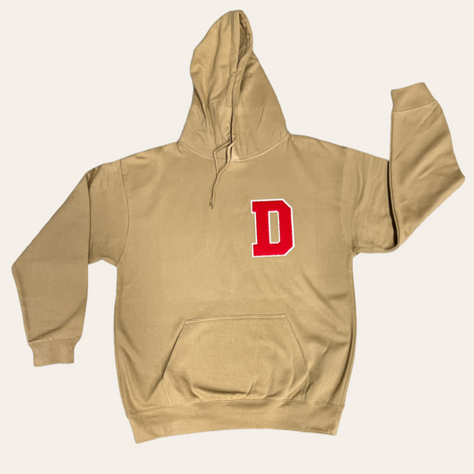 Tan " Red Ivy League D" Dalore Hoodie