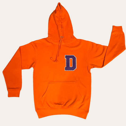 Orange "Purple Ivy League D" Hoodie