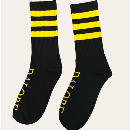 Black & Yellow Classic Dalore Striped Crew Socks