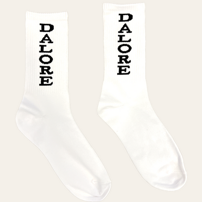 White Dalore Clean Crew Socks