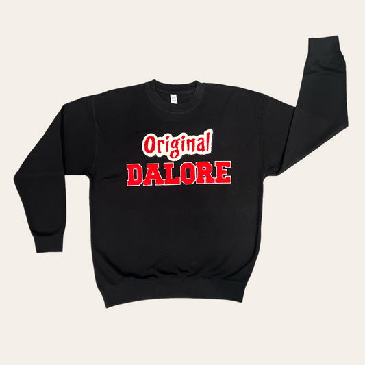 Black "Original Dalore" Crewneck Sweater