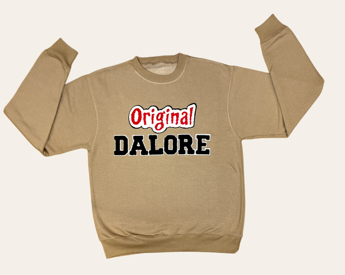 Tan"Original Dalore" Crewneck Sweater