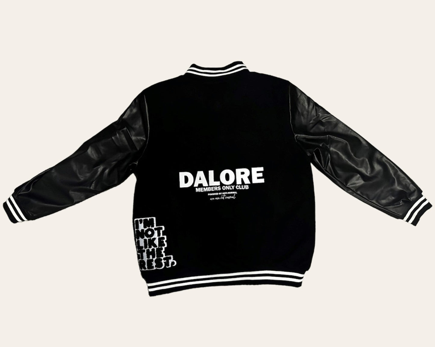 Double Black Dalore "24" Leather Sleeves Letterman Jacket