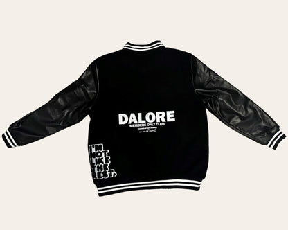 Double Black Dalore "24" Leather Sleeves Letterman Jacket